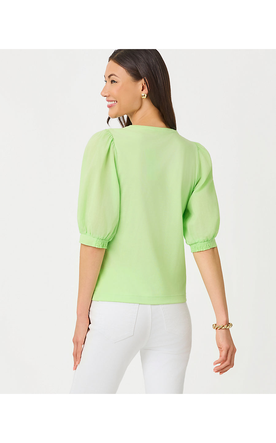 RONSON KNIT TOP, PISTACHIO MACARON