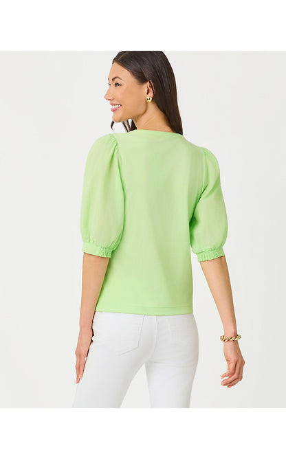 RONSON KNIT TOP, PISTACHIO MACARON