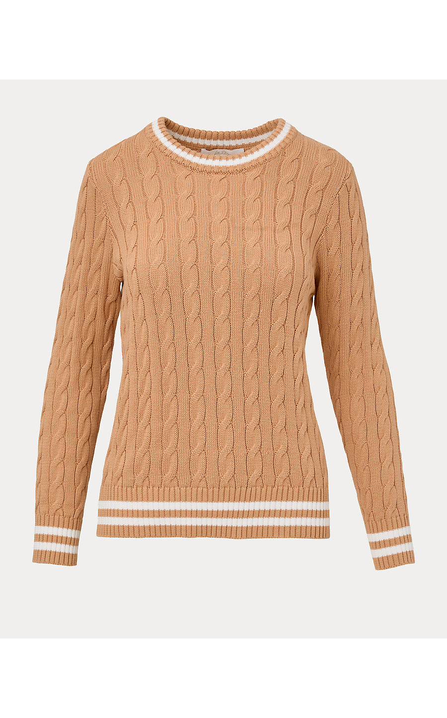 BROCKTON CREW NECK SWEATER, ICED LATTE X COCONUT TIPPING