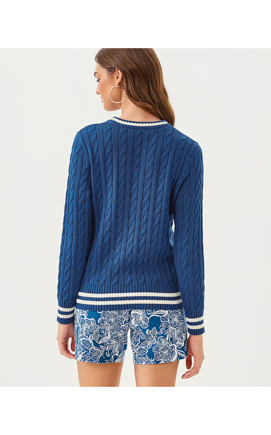 BROCKTON CREW NECK SWEATER, STARLIGHT NAVY X COCONUT TIPPING