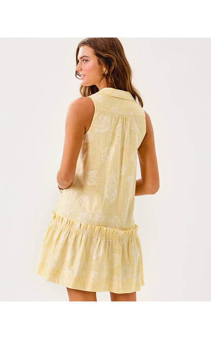 CAYLINN SLEEVELESS POPOVER, HONEYCOMB PIGMENT PRINTED SECRET STRIPE