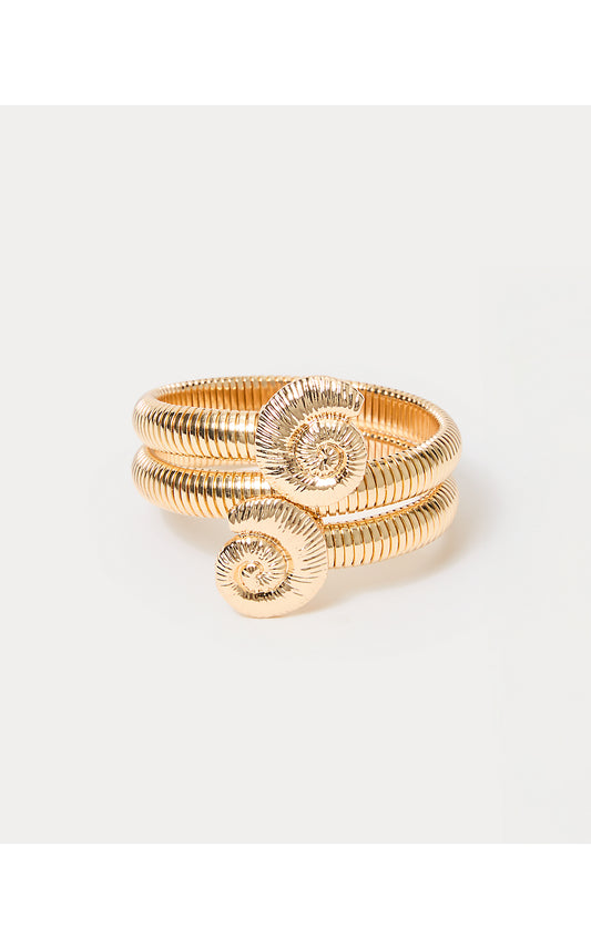 BAREFOOT BEACHCOMBER BRACELET, GOLD METALLIC
