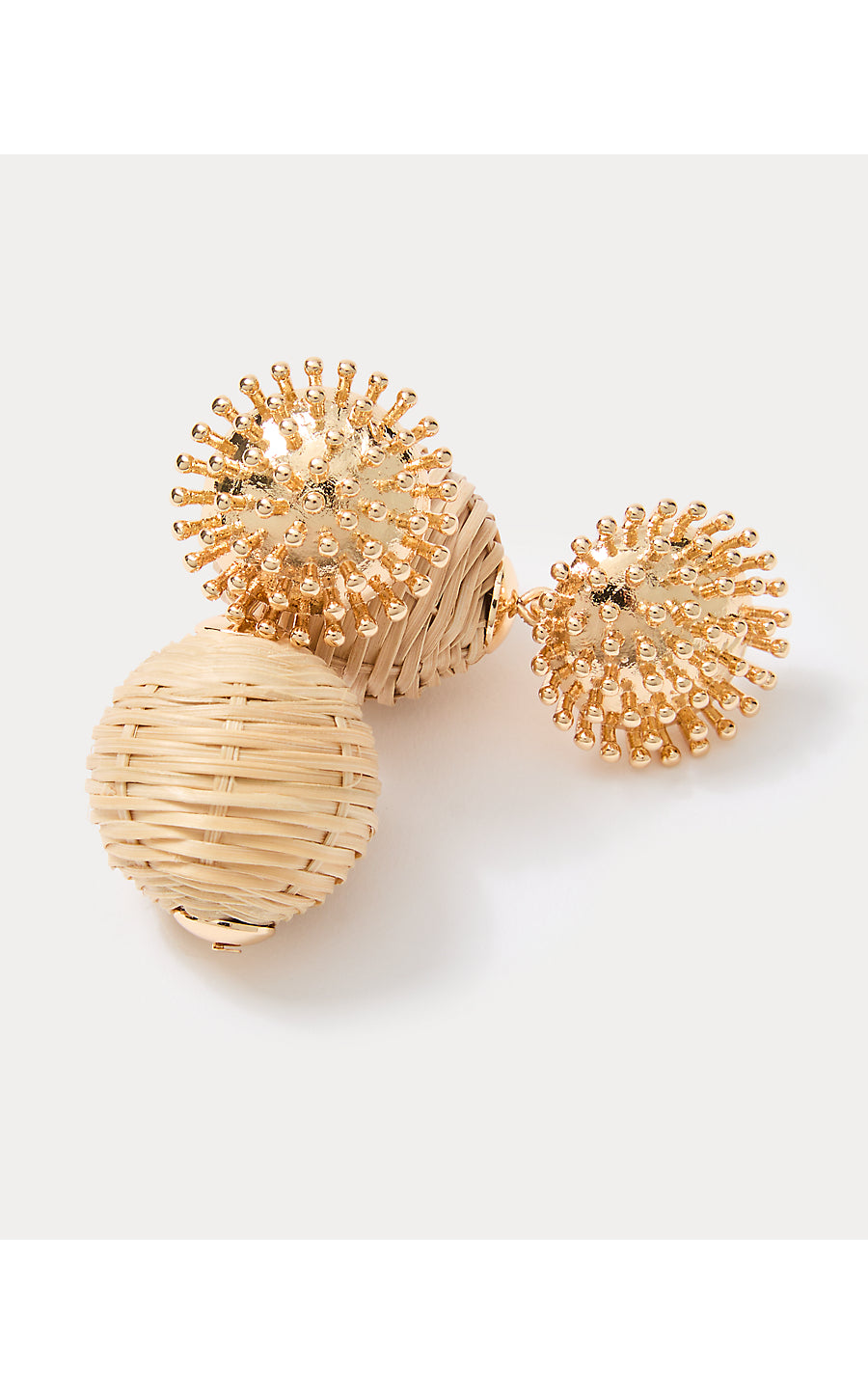 SUMMER SHORELINES WICKER EARRINGS, WICKER TAN