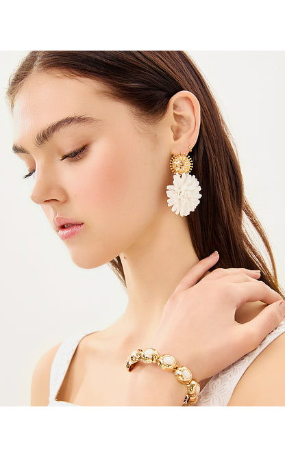 SUMMER SHORELINES RAFFIA EARRINGS, RESORT WHITE
