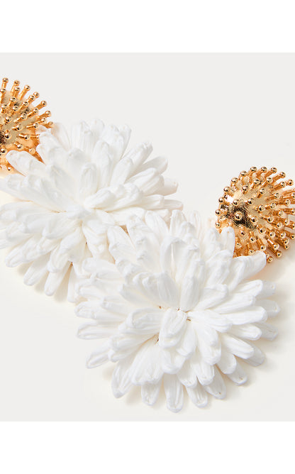 SUMMER SHORELINES RAFFIA EARRINGS, RESORT WHITE