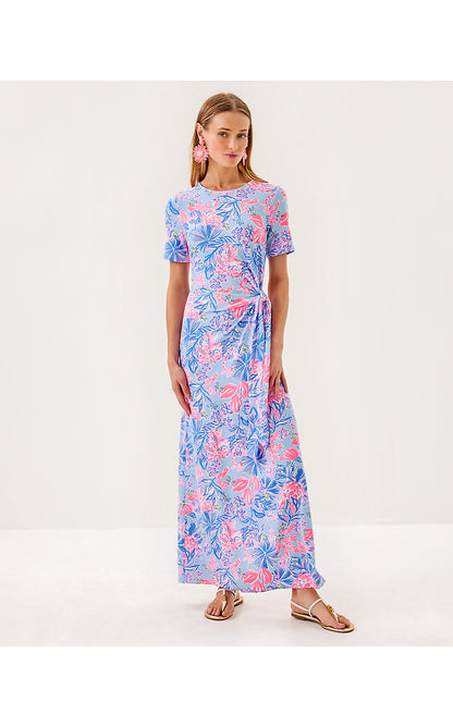 CHACE MAXI DRESS, MULTI ELEPHANT SPLASH