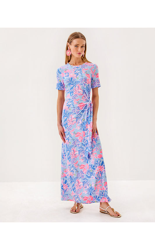 CHACE MAXI DRESS, MULTI ELEPHANT SPLASH