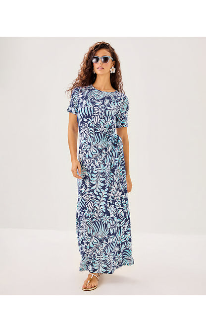 CHACE MAXI DRESS, SAPPHIRE POOL SUMMER SHORELINES