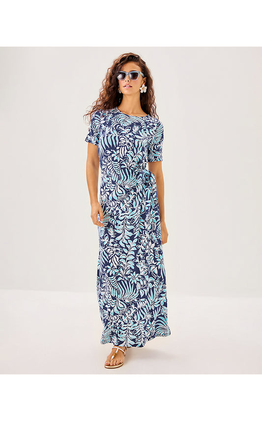 CHACE MAXI DRESS, SAPPHIRE POOL SUMMER SHORELINES