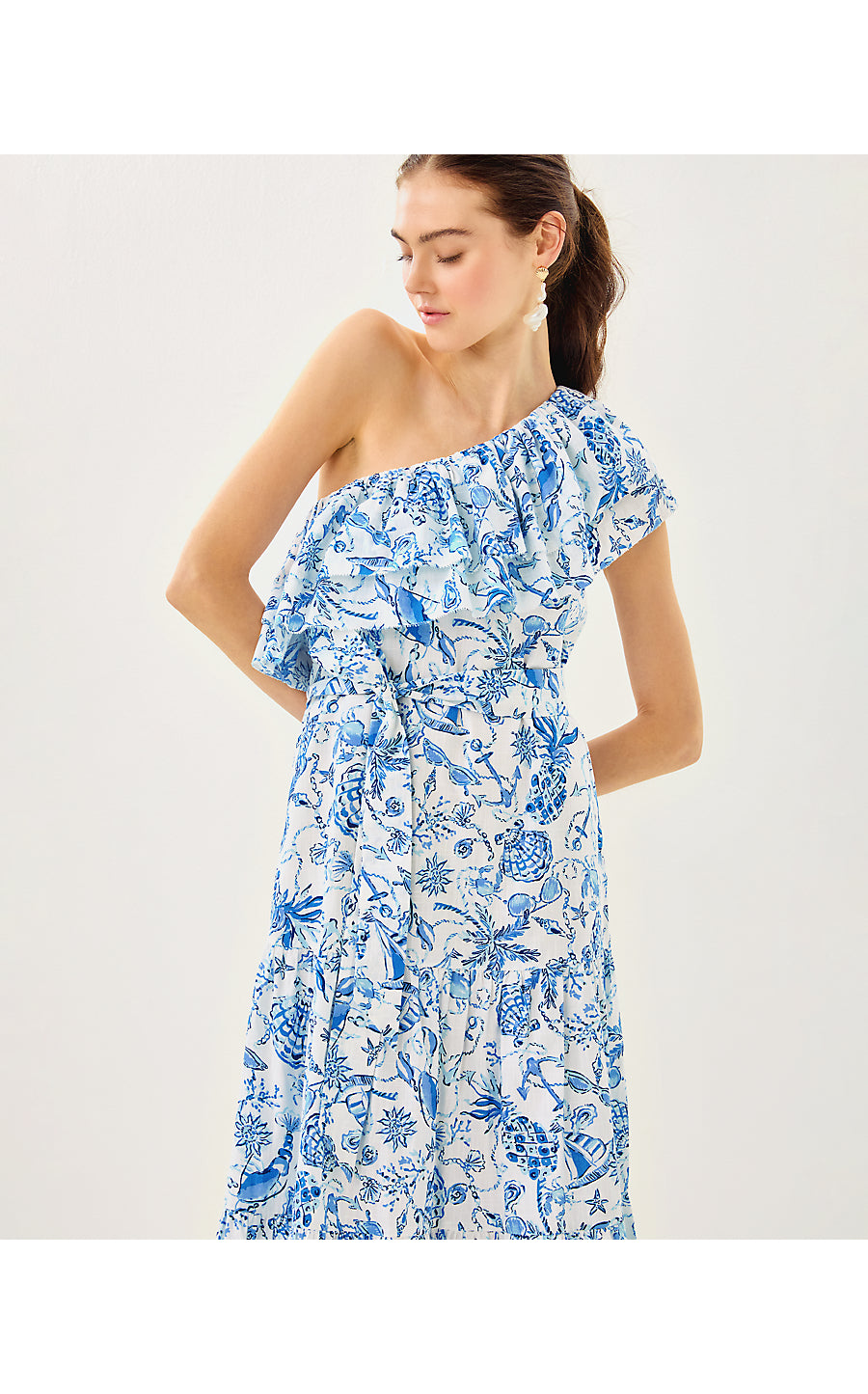 MAYELLA MIDI DRESS, RESORT WHITE BAREFOOT BEACHCOMBERS
