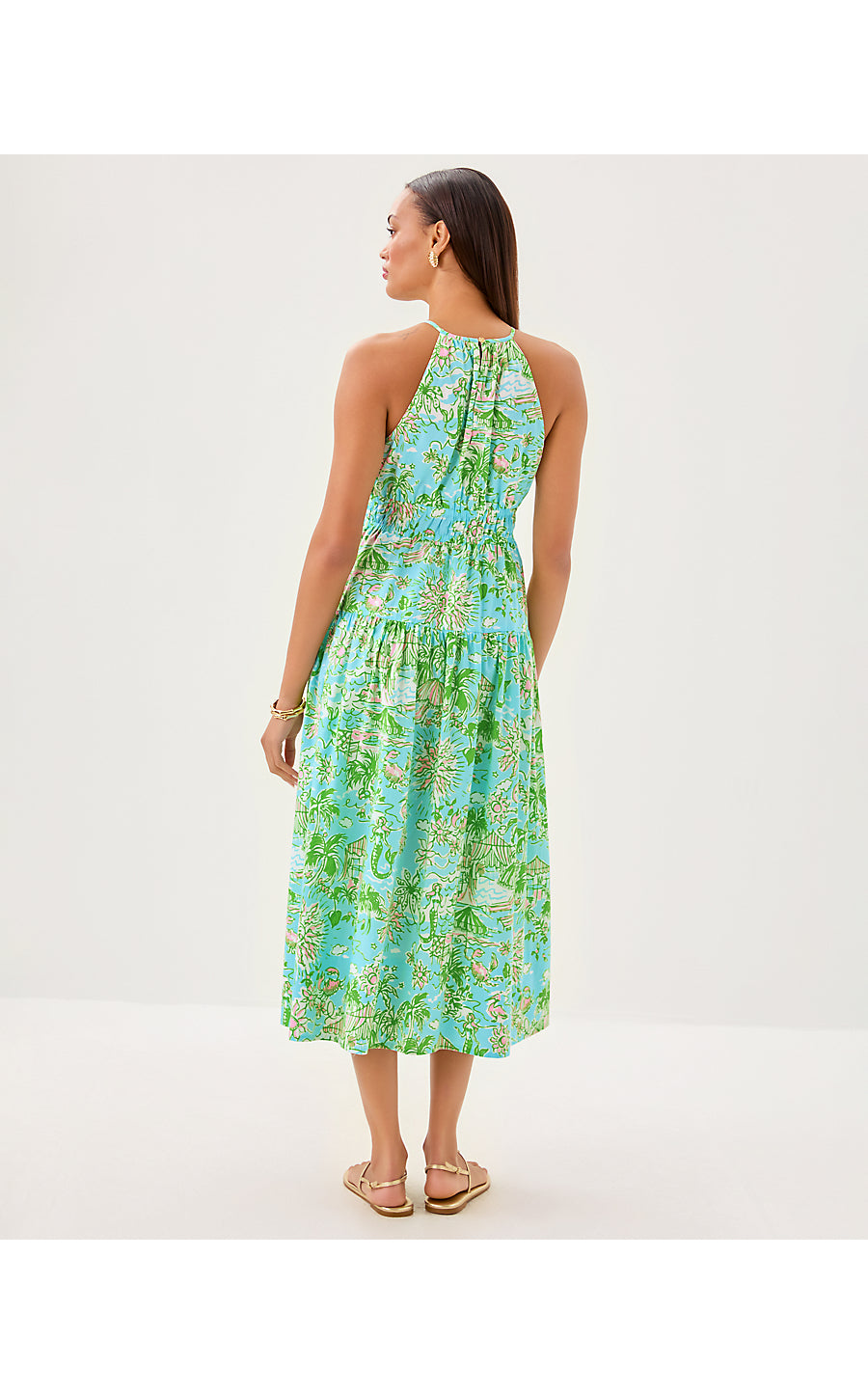 TALULLAH MAXI DRESS, FRESH WATER BLUE SUNBATHERS BLISS