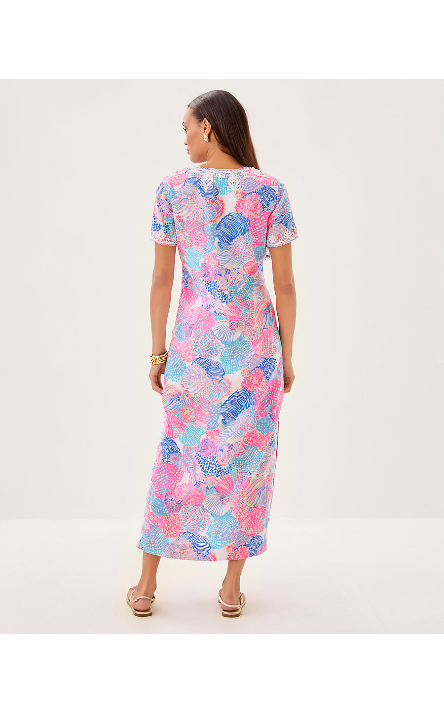 ARIELLA LINEN MAXI DRESS, MULTI ROAR OF THE SEAS