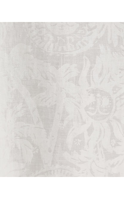 ARIELLA LINEN MAXI DRESS, RESORT WHITE CATCHIN RAYS OVERPRINT