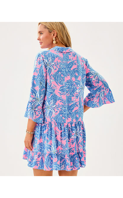 DIANTHA TUNIC DRESS, CONCH SHELL PINK UP SCALE