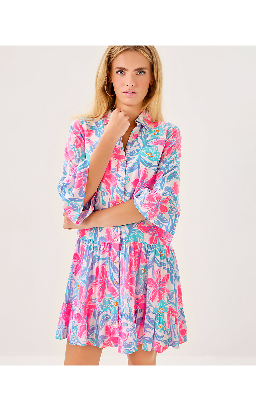 DIANTHA TUNIC DRESS, MULTI BEACHSIDE HAVEN