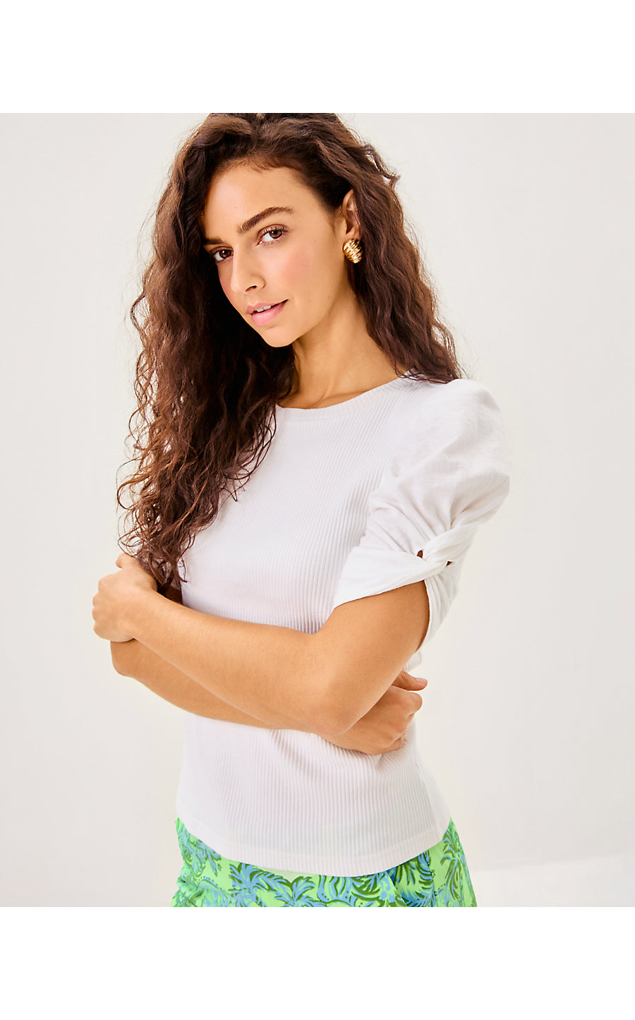 IGBY KNIT TOP, RESORT WHITE