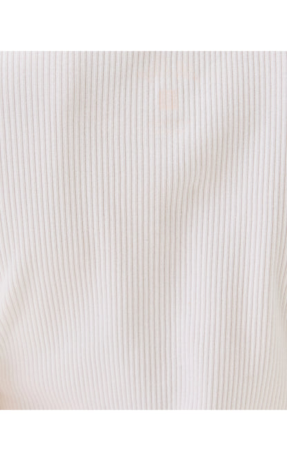 IGBY KNIT TOP, RESORT WHITE