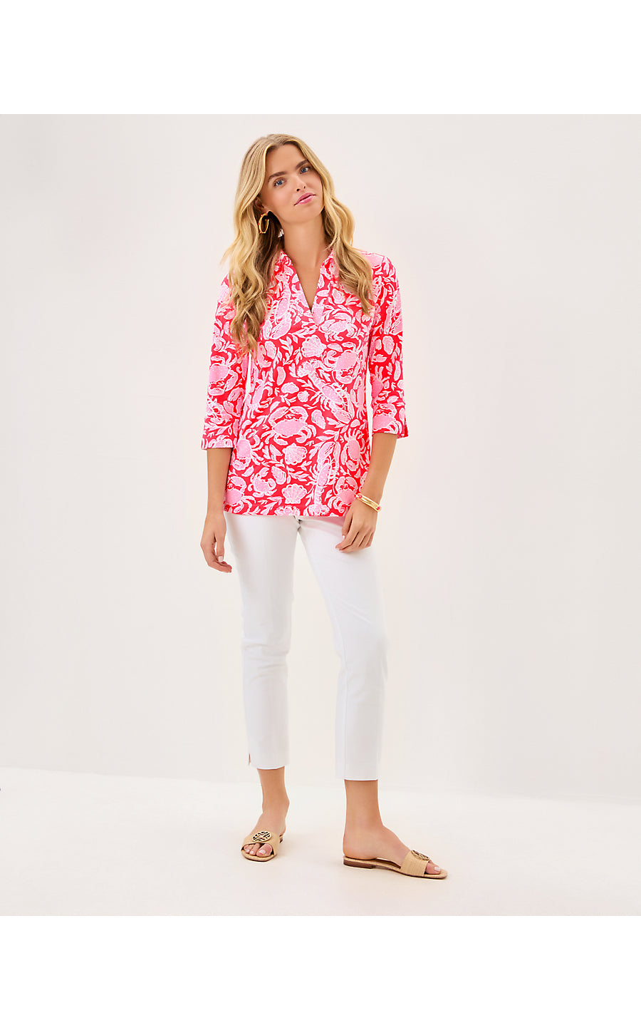 MANDI 3/4 SLEEVE UPF 50+, CANE CORAL CRAB COLLAB