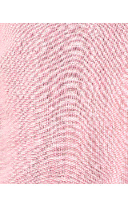 KAVALLA SLEEVELESS RUFFLE TOP, CONCH SHELL PINK X RESORT WHITE