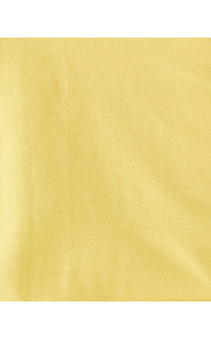 GABBIE CROCHET TRIMMED KNIT TOP, LIMONCELLO