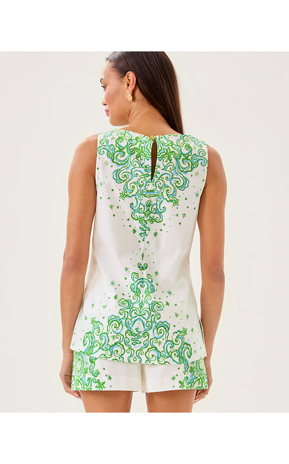 PALMITA TUNIC, RESORT WHITE SOL MATES ENGINEERED TUNIC