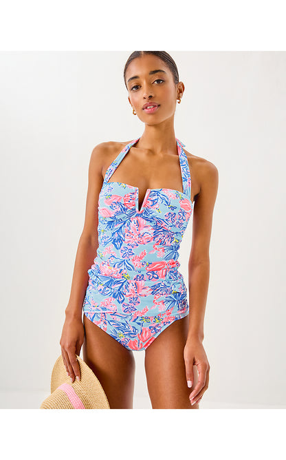 PEGGI TANKINI TOP, MULTI ELEPHANT SPLASH