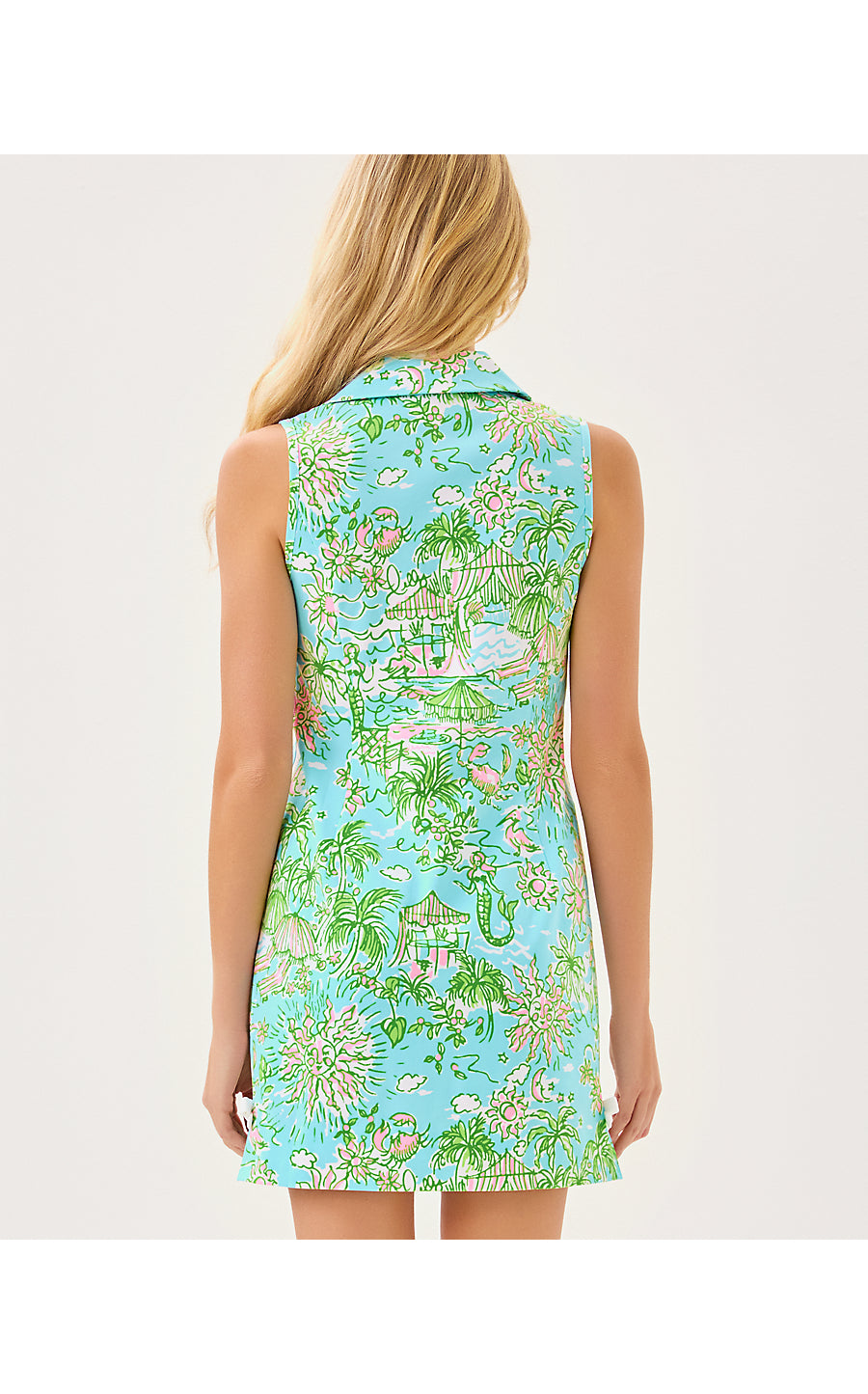 KATHY BOW DRESS UPF 50+, FRESH WATER BLUE SUNBATHERS BLISS GOLF – Palm Place