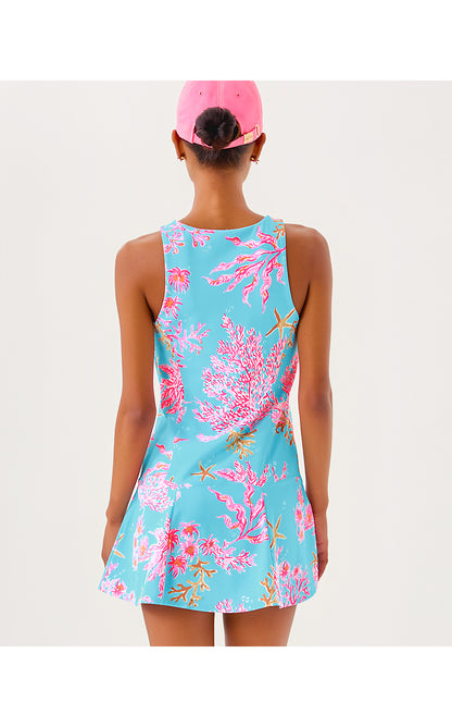 WESTLEY ACTIVE DRESS UPF, MULTI ROYAL CORAL