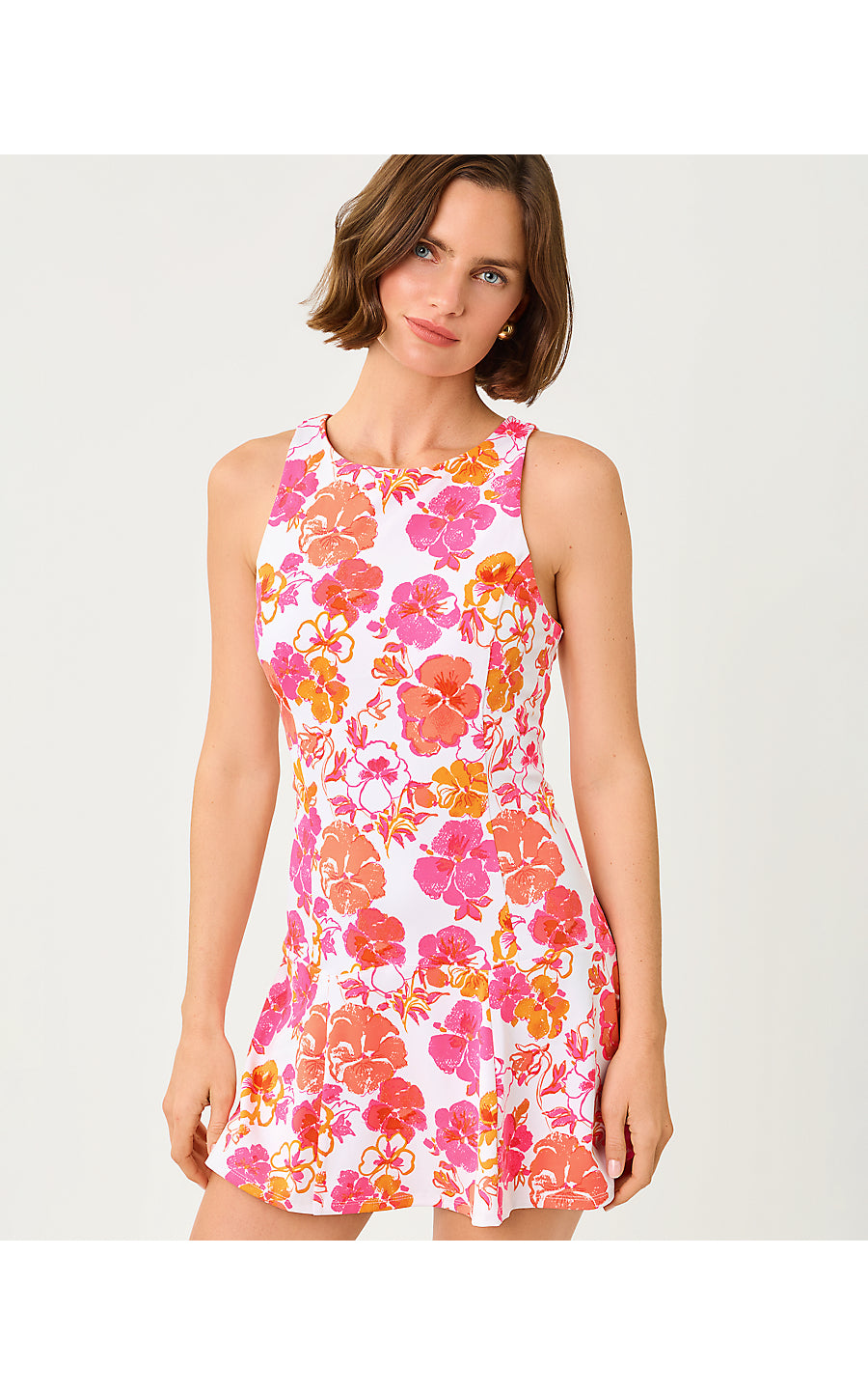 WESTLEY ACTIVE DRESS UPF 50+, RESORT WHITE PANSY FANSY