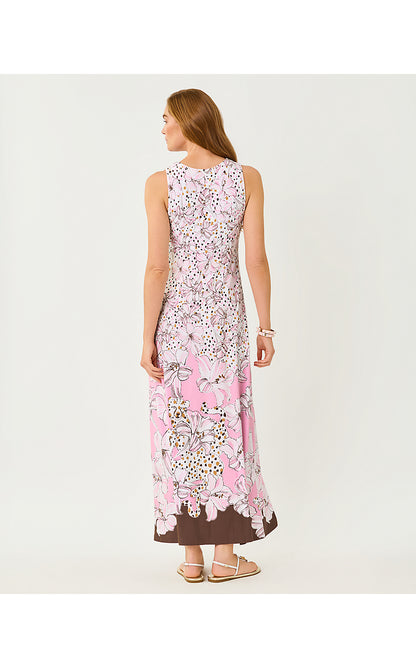 ELLISON MAXI DRESS, COCO BEACH WILDNESS ENGINEERED KNIT MAXI DRESS