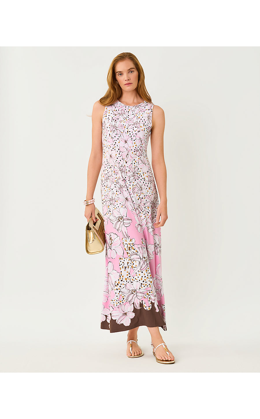 ELLISON MAXI DRESS, COCO BEACH WILDNESS ENGINEERED KNIT MAXI DRESS