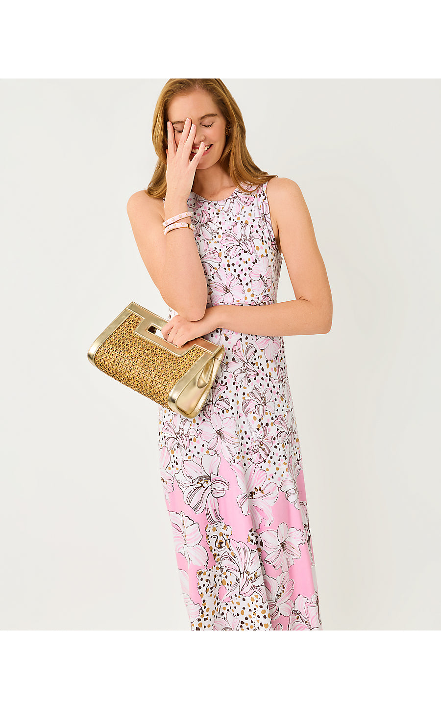 ELLISON MAXI DRESS, COCO BEACH WILDNESS ENGINEERED KNIT MAXI DRESS