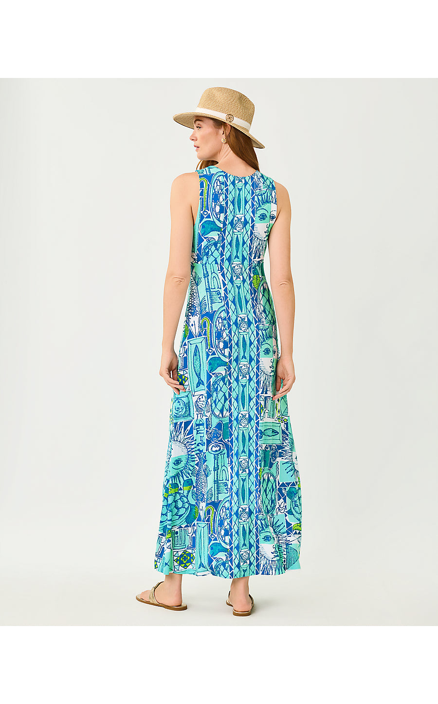 ELLISON MAXI DRESS, MINT CONDITION HARLILLYQUIN ENGINEERED KNIT MAXI