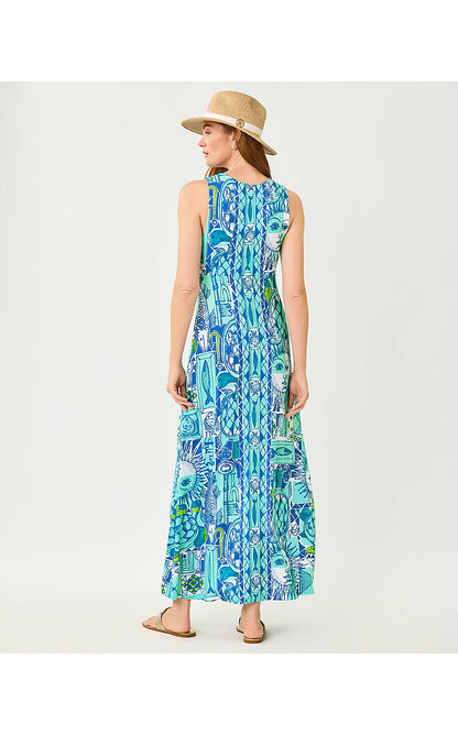 ELLISON MAXI DRESS, MINT CONDITION HARLILLYQUIN ENGINEERED KNIT MAXI