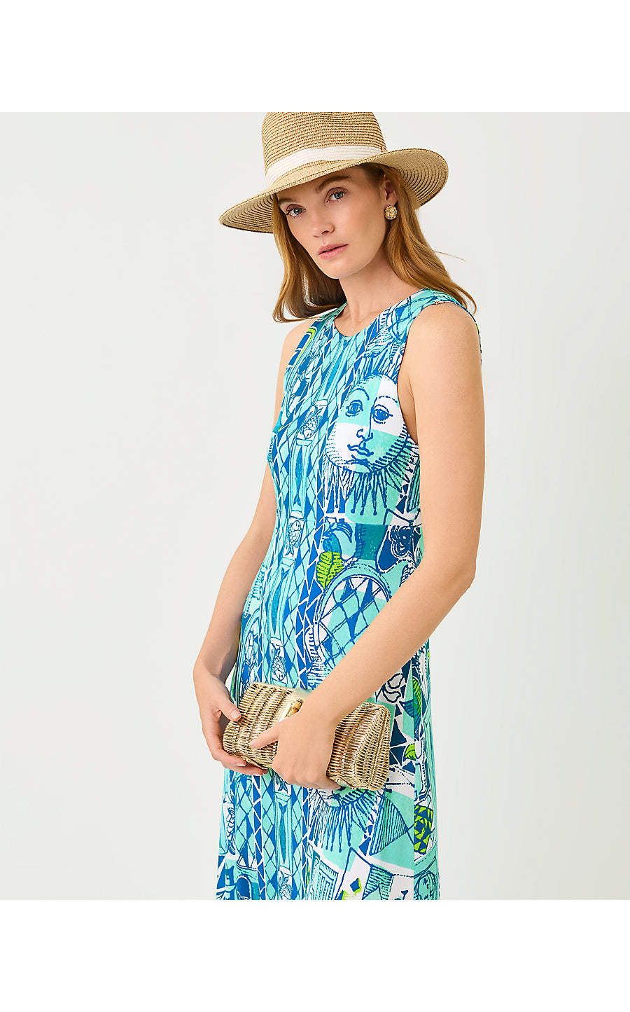 ELLISON MAXI DRESS, MINT CONDITION HARLILLYQUIN ENGINEERED KNIT MAXI