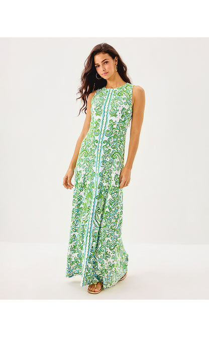 ELLISON MAXI DRESS, RESORT WHITE SOL MATES ENGINEERED KNIT DRESS