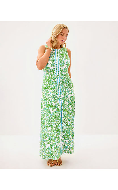 ELLISON MAXI DRESS, RESORT WHITE SOL MATES ENGINEERED KNIT DRESS