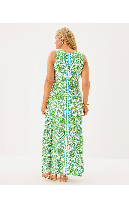 ELLISON MAXI DRESS, RESORT WHITE SOL MATES ENGINEERED KNIT DRESS