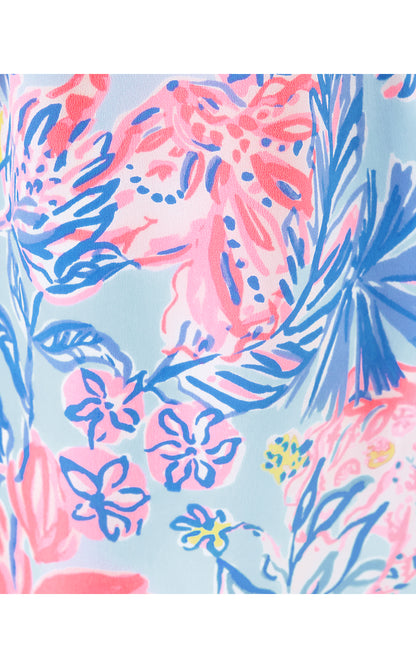 JESSLYN SILK DRESS, MULTI ELEPHANT SPLASH ENGINEERED WOVEN DRESS