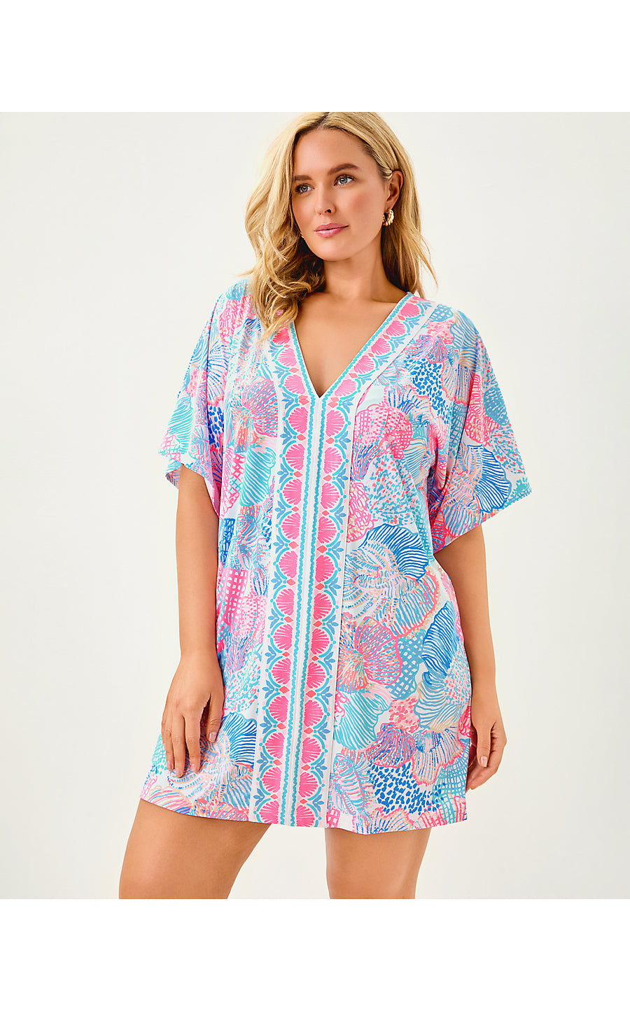 MALACHI V-NECK COVERUP, MULTI ROAR OF THE SEAS ENGINEERED COVERUP