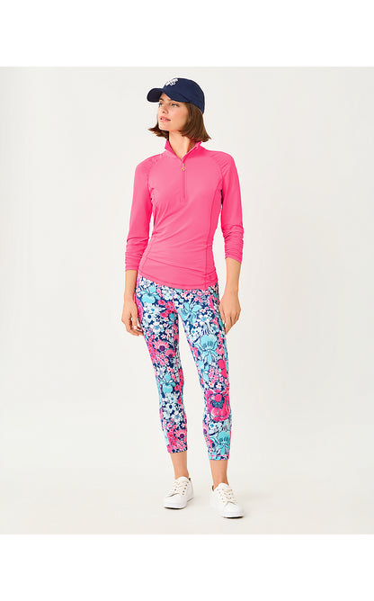 JUSTINE HALF ZIP UPF 50+, CHERRY BLOSSOM PINK