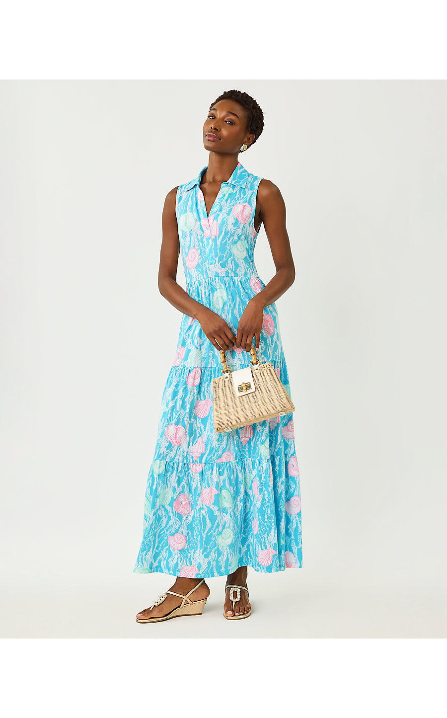 RIEGAN MAXI DRESS, CAPRI BLUE SHELDEN