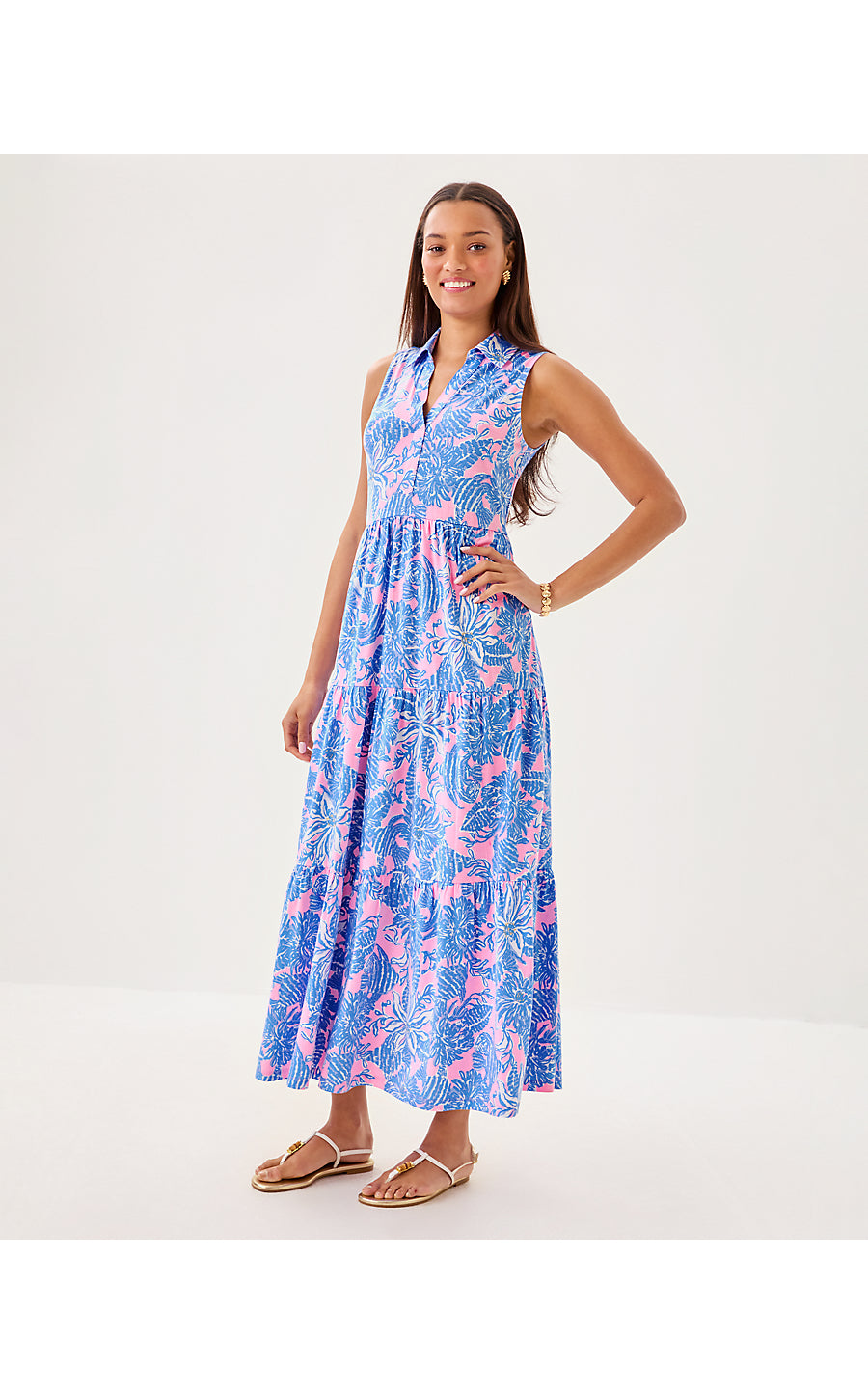 RIEGAN MAXI DRESS, CONCH SHELL PINK UP SCALE