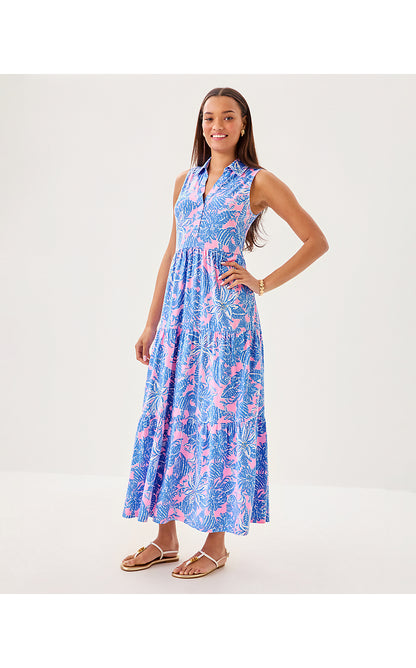 RIEGAN MAXI DRESS, CONCH SHELL PINK UP SCALE
