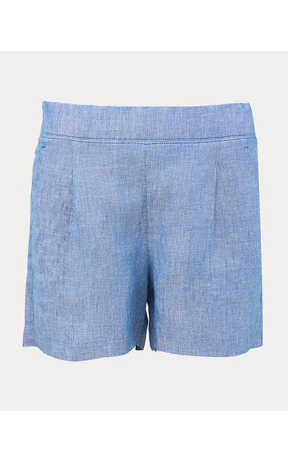 CAPTINA LINEN SHORT, STARLIGHT NAVY X RESORT WHITE