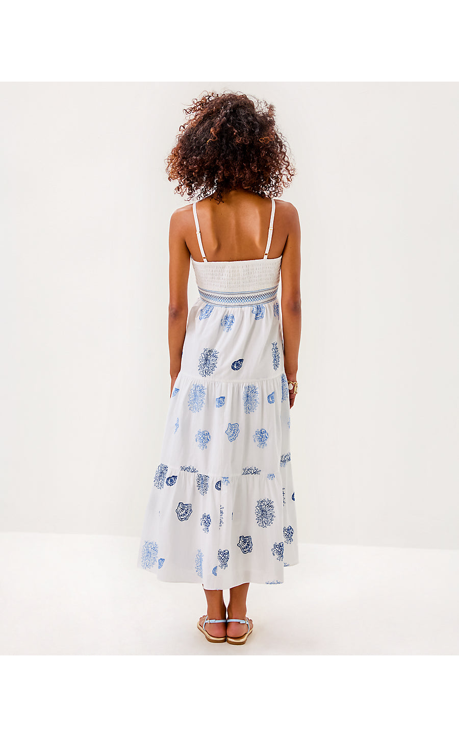 ZANNA EMBROIDERED COTTON DRESS, RESORT WHITE CASTAWAY EMBROIDERY