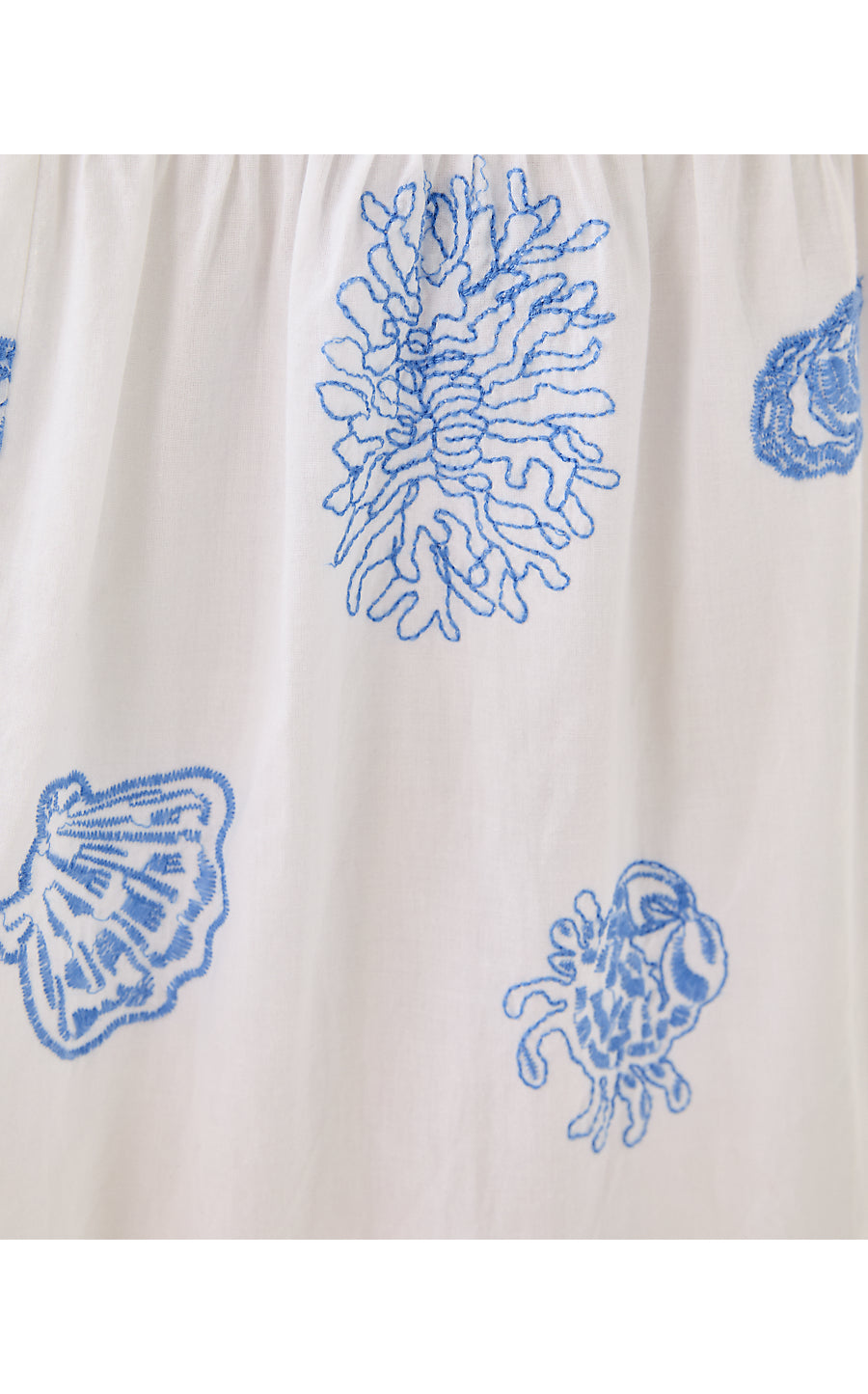 ZANNA EMBROIDERED COTTON DRESS, RESORT WHITE CASTAWAY EMBROIDERY