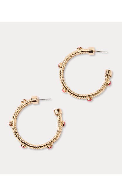SUNBELIEVABLE HOOP EARRINGS, CANE CORAL