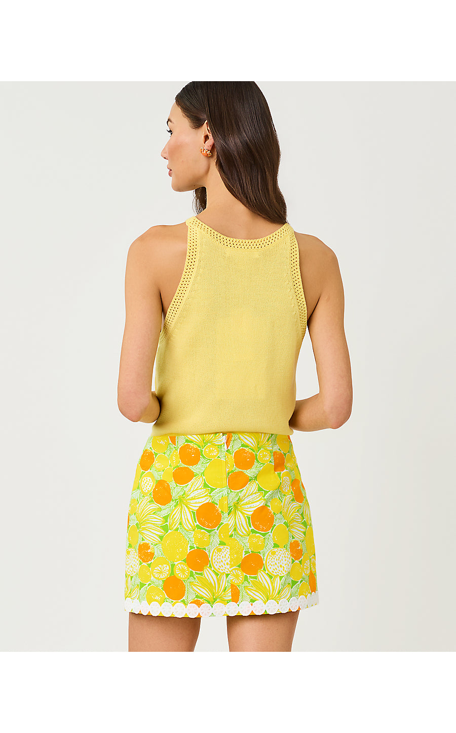 EMRA SWEATER TANK, FINCH YELLOW ZESTY JACQUARD