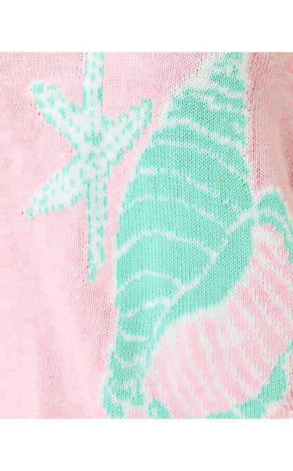 EMRA SWEATER TANK, HEATHERED PINK MUSE SHELL JACQUARD
